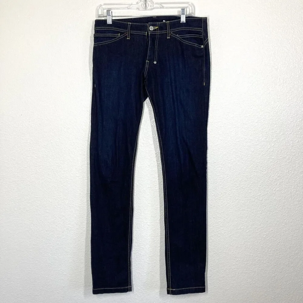 Rufskin Matchstick Jeans Mens 30 Blue Dark Wash Slim Straight Leg Stretch - Picture 5 of 16